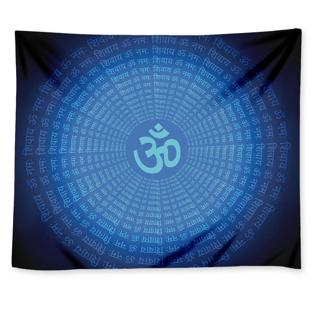 Spiritual Om Sign Print Tapestry