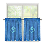 Spiritual Om Sign Print Tier Curtains