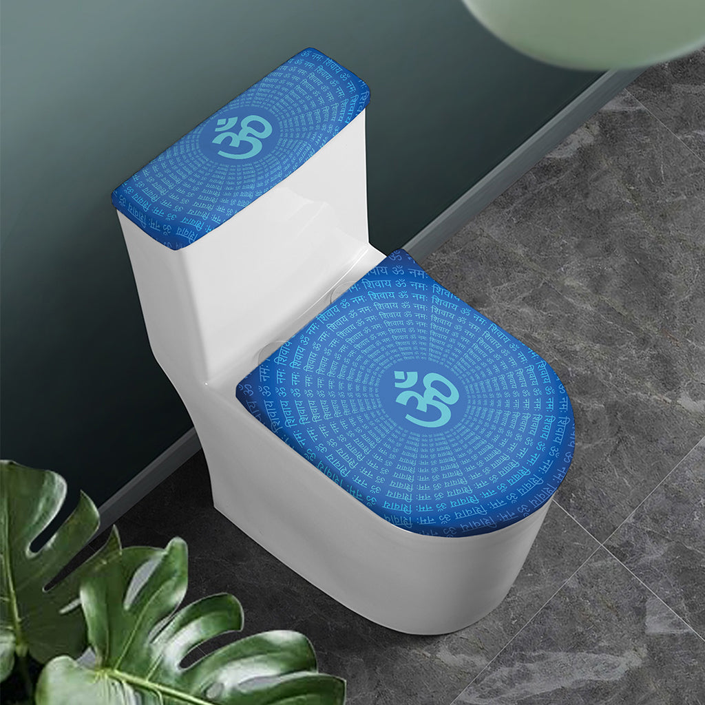 Spiritual Om Sign Print Toilet Lid And Tank Cover Set