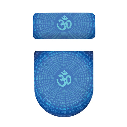 Spiritual Om Sign Print Toilet Lid And Tank Cover Set