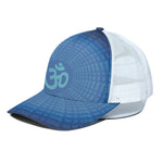 Spiritual Om Sign Print White Mesh Trucker Cap