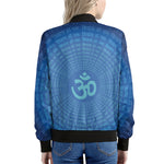 Spiritual Om Sign Print Women's Bomber Jacket
