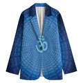 Spiritual Om Sign Print Women's Cotton Blazer