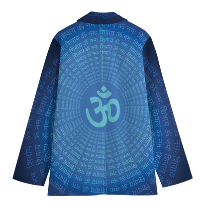 Spiritual Om Sign Print Women's Cotton Blazer