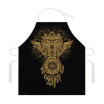 Spiritual Owl With Dreamcatcher Print Adjustable Apron