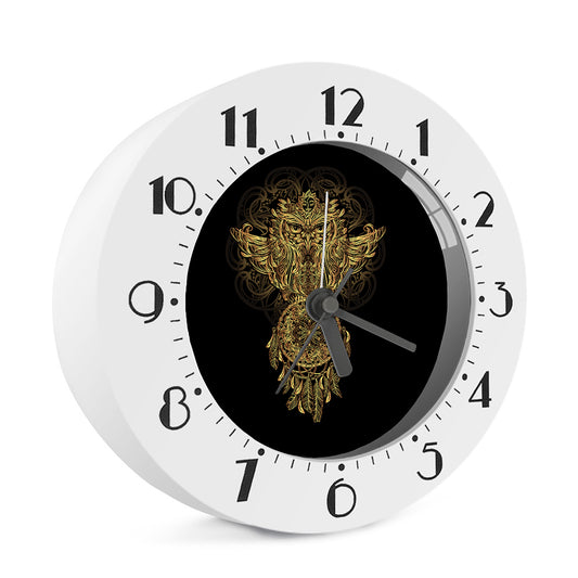 Spiritual Owl With Dreamcatcher Print Alarm Clock