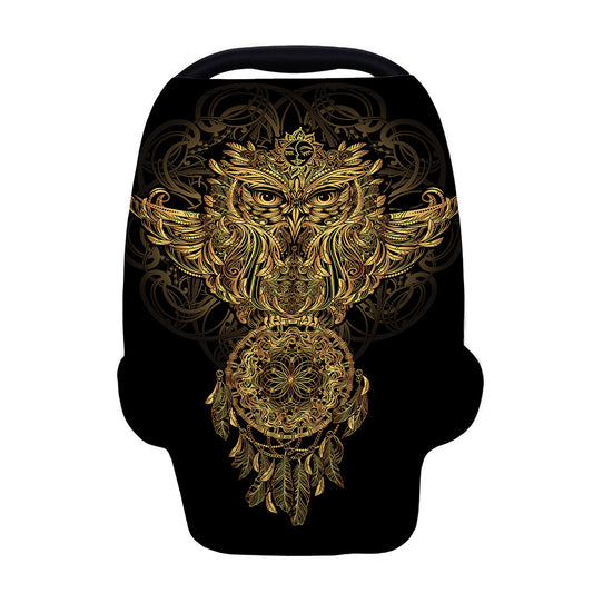 Spiritual Owl With Dreamcatcher Print Baby Seat Cover