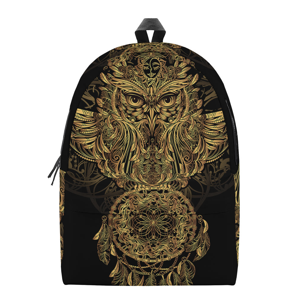 Spiritual Owl With Dreamcatcher Print Backpack