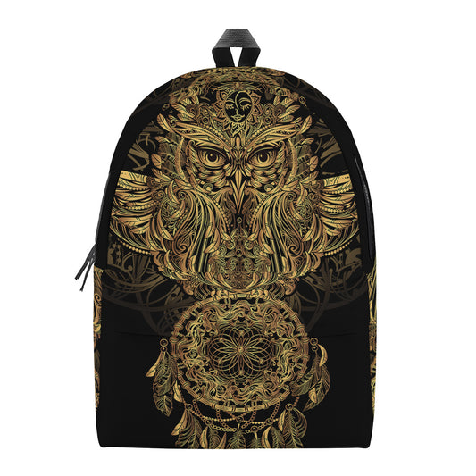 Spiritual Owl With Dreamcatcher Print Backpack