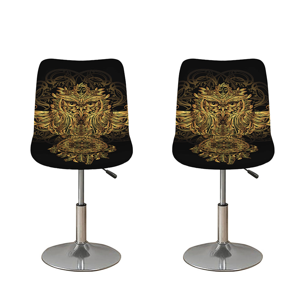 Spiritual Owl With Dreamcatcher Print Bar Stool Covers