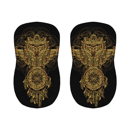 Spiritual Owl With Dreamcatcher Print Bar Stool Covers