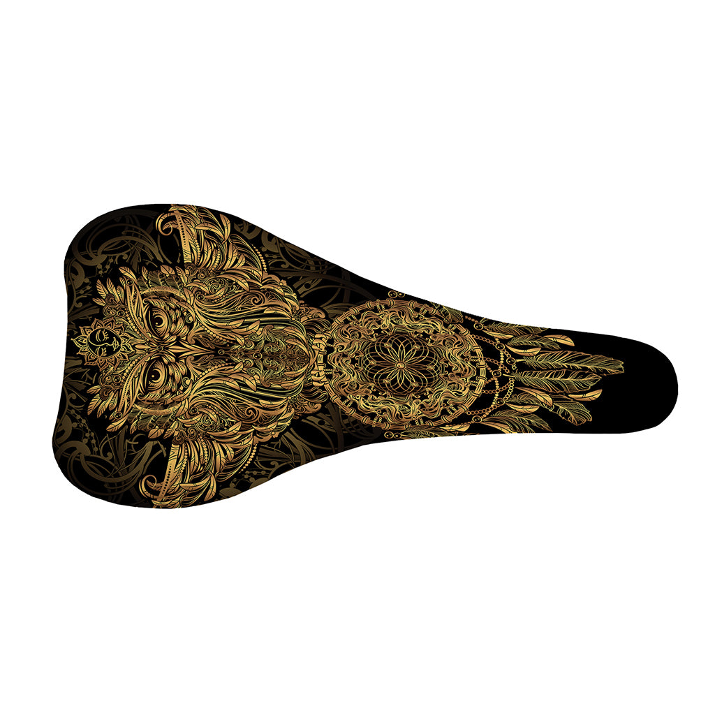 Spiritual Owl With Dreamcatcher Print Bicycle Seat Cover