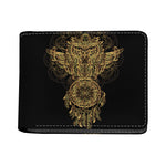 Spiritual Owl With Dreamcatcher Print Bifold Wallet