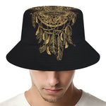Spiritual Owl With Dreamcatcher Print Bucket Hat