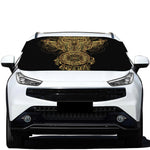 Spiritual Owl With Dreamcatcher Print Car Windshield Snow Cover