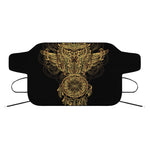 Spiritual Owl With Dreamcatcher Print Car Windshield Snow Cover