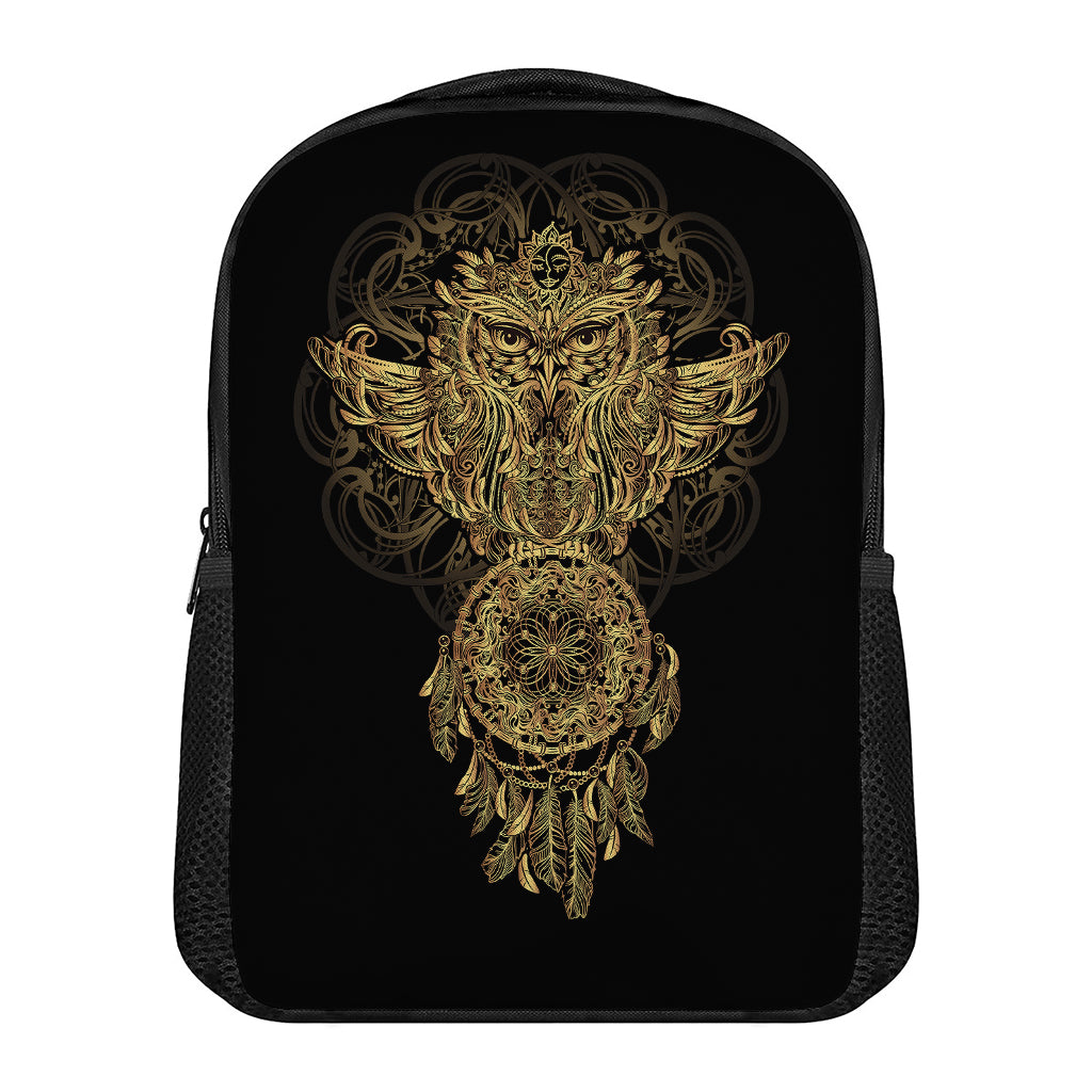Spiritual Owl With Dreamcatcher Print Casual Backpack