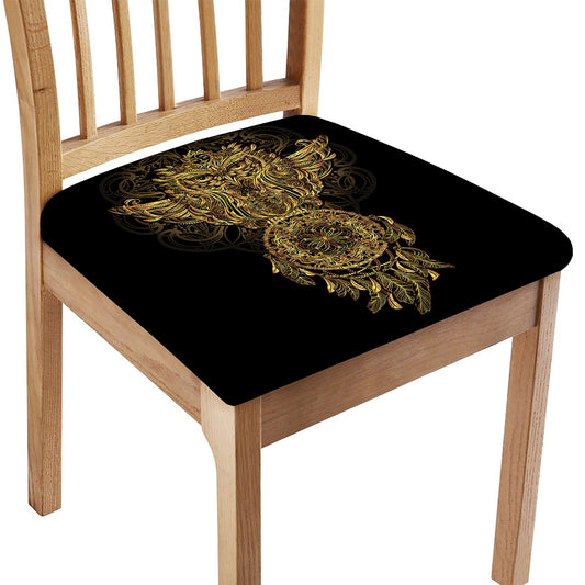 Spiritual Owl With Dreamcatcher Print Chair Cushion Cover