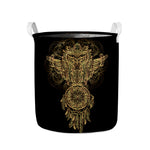 Spiritual Owl With Dreamcatcher Print Collapsible Laundry Basket