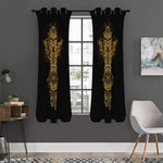 Spiritual Owl With Dreamcatcher Print Curtain