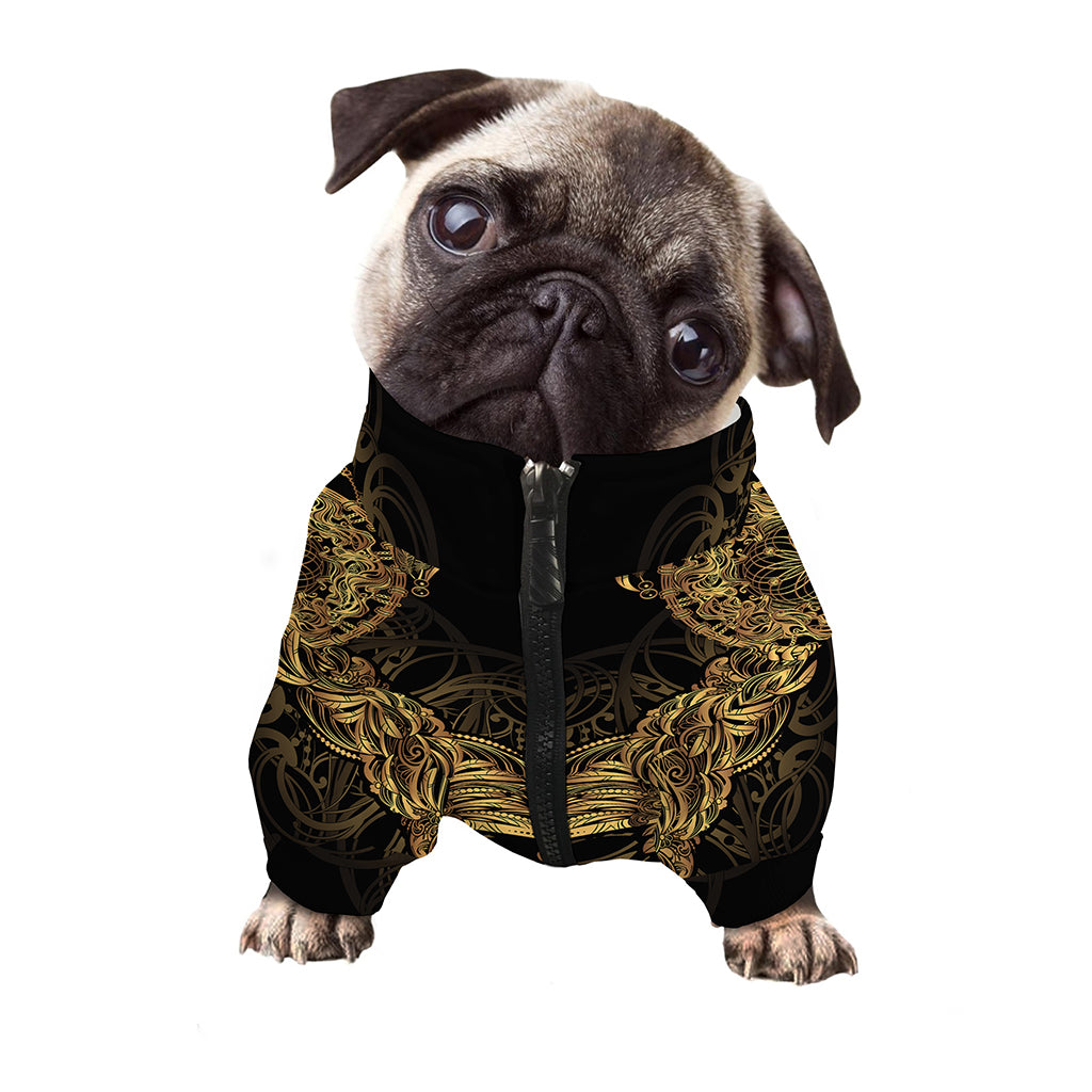 Spiritual Owl With Dreamcatcher Print Dog Zip Up Jacket