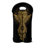 Spiritual Owl With Dreamcatcher Print Double Neoprene Wine Tote