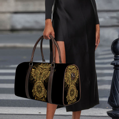Spiritual Owl With Dreamcatcher Print Duffle Bag