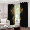 Spiritual Owl With Dreamcatcher Print Extra Wide Grommet Curtains