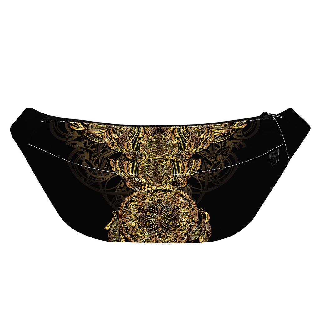 Spiritual Owl With Dreamcatcher Print Fanny Pack