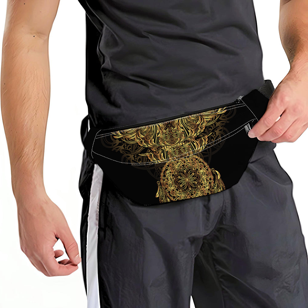 Spiritual Owl With Dreamcatcher Print Fanny Pack