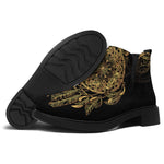 Spiritual Owl With Dreamcatcher Print Flat Ankle Boots