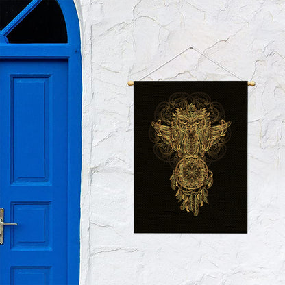 Spiritual Owl With Dreamcatcher Print Garden Flag