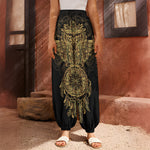 Spiritual Owl With Dreamcatcher Print Harem Pants
