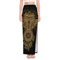 Spiritual Owl With Dreamcatcher Print High Slit Maxi Skirt