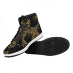 Spiritual Owl With Dreamcatcher Print High Top Leather Sneakers