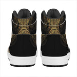 Spiritual Owl With Dreamcatcher Print High Top Leather Sneakers