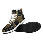 Spiritual Owl With Dreamcatcher Print High Top Leather Sneakers
