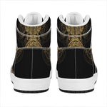 Spiritual Owl With Dreamcatcher Print High Top Leather Sneakers