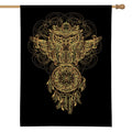 Spiritual Owl With Dreamcatcher Print House Flag