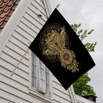 Spiritual Owl With Dreamcatcher Print House Flag