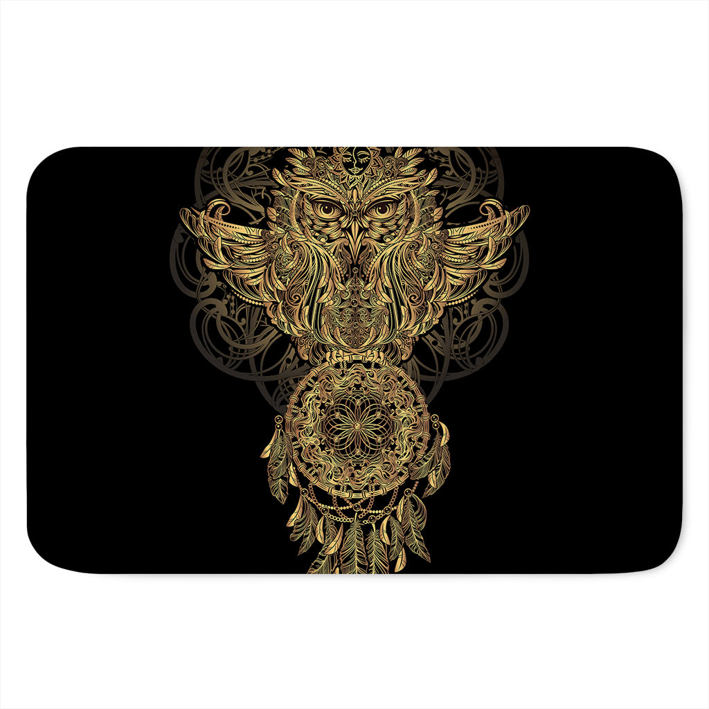 Spiritual Owl With Dreamcatcher Print Indoor Door Mat