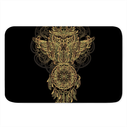 Spiritual Owl With Dreamcatcher Print Indoor Door Mat