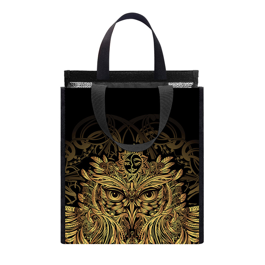 Spiritual Owl With Dreamcatcher Print Insulated Lunch Tote
