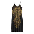 Spiritual Owl With Dreamcatcher Print Jersey Midi Cami Dress
