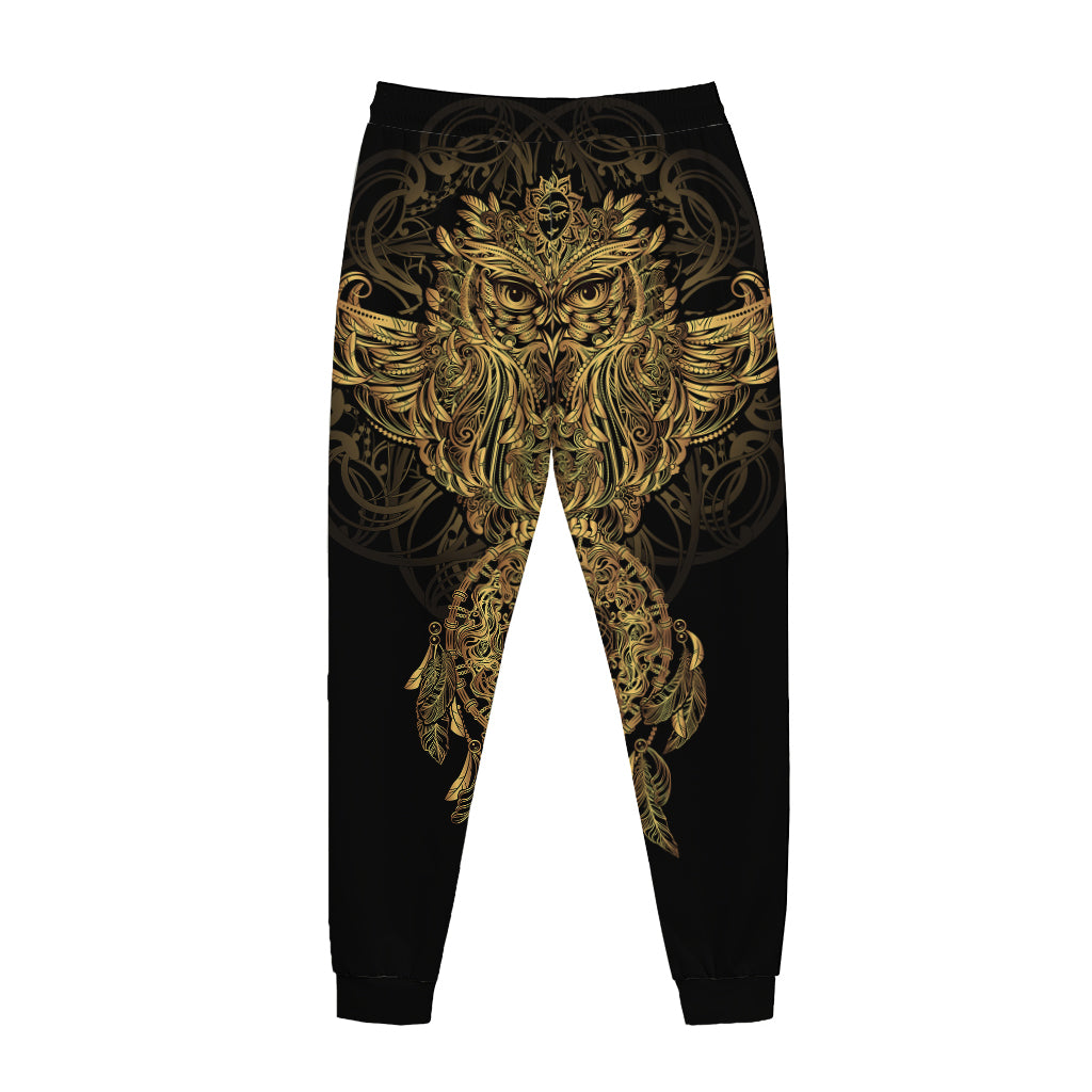 Spiritual Owl With Dreamcatcher Print Jogger Pants