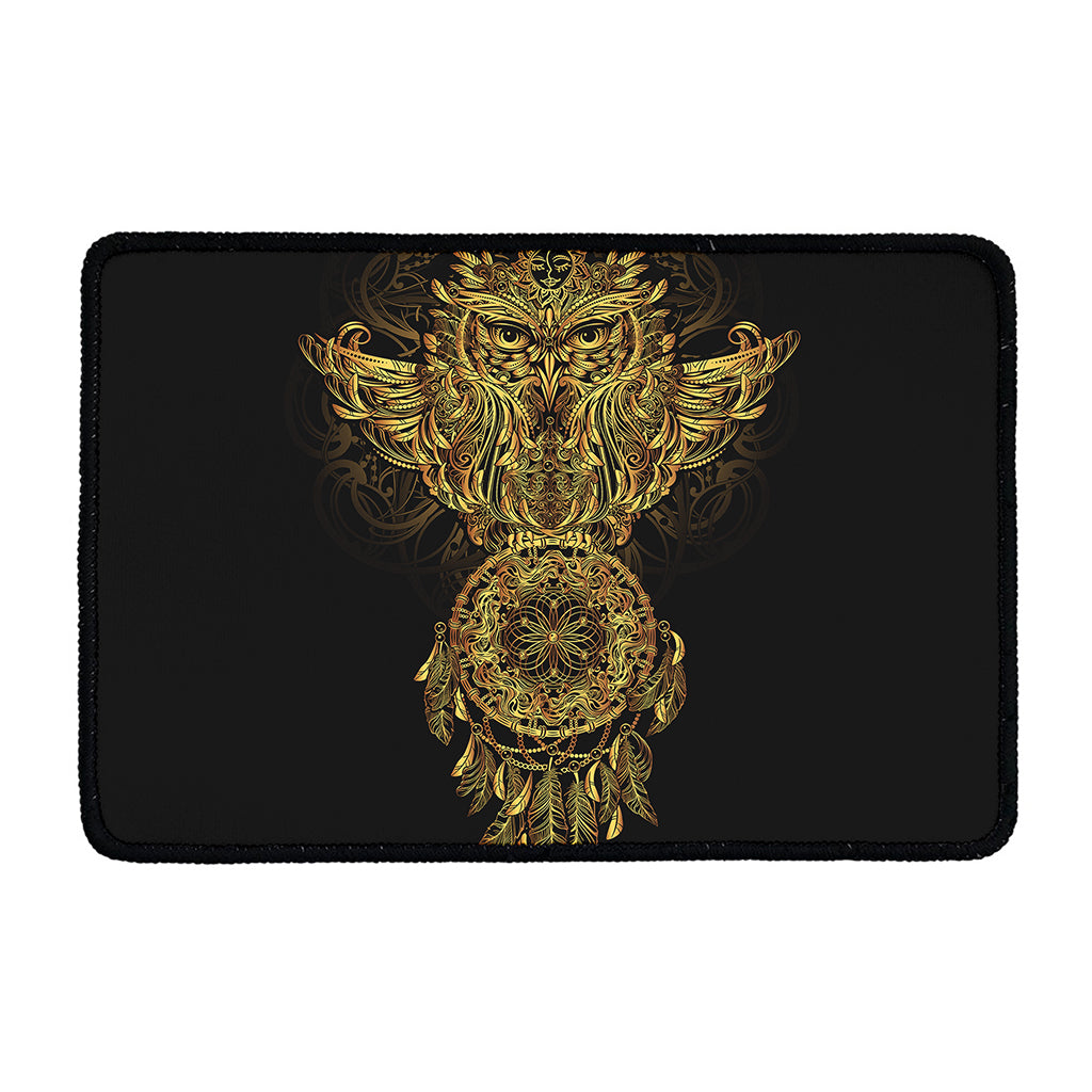 Spiritual Owl With Dreamcatcher Print Kitchen Mat