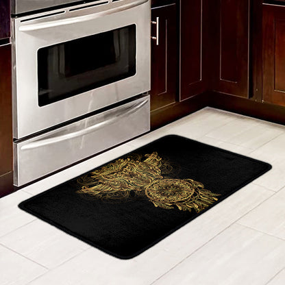 Spiritual Owl With Dreamcatcher Print Kitchen Mat