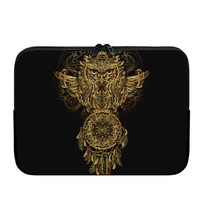 Spiritual Owl With Dreamcatcher Print Laptop Sleeve