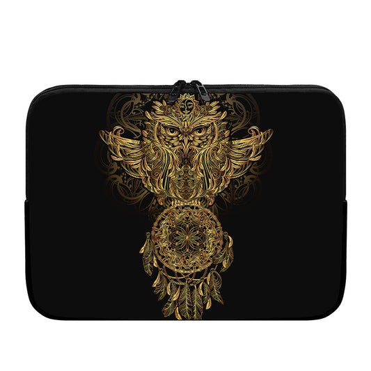 Spiritual Owl With Dreamcatcher Print Laptop Sleeve