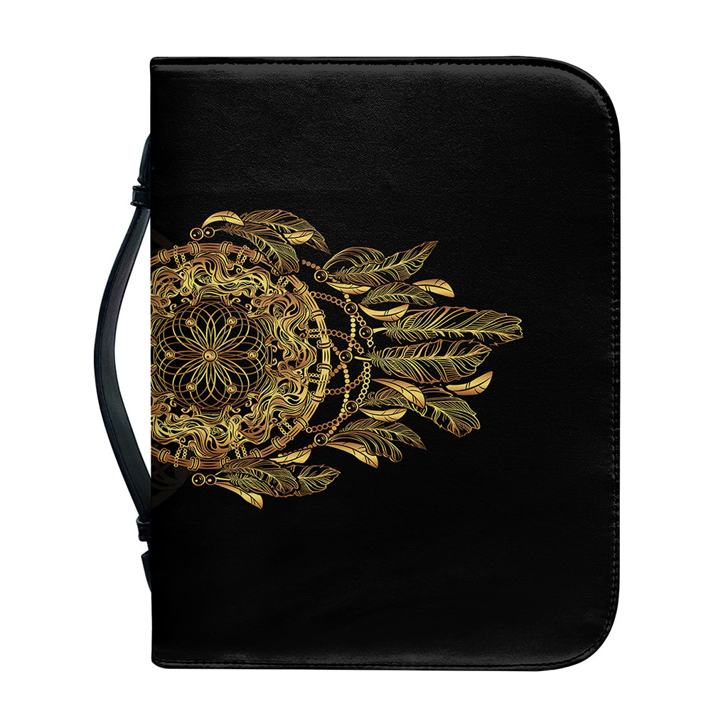 Spiritual Owl With Dreamcatcher Print Leather Bible Cover